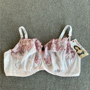 Jouspun Embroidered Balconette Bra